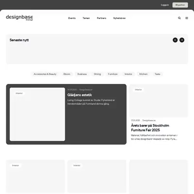 DESIGNBASE startsida 2025