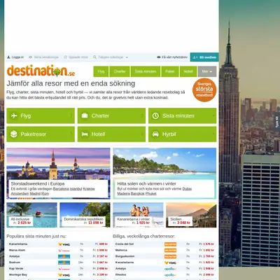 www.destination.se startsida 2016