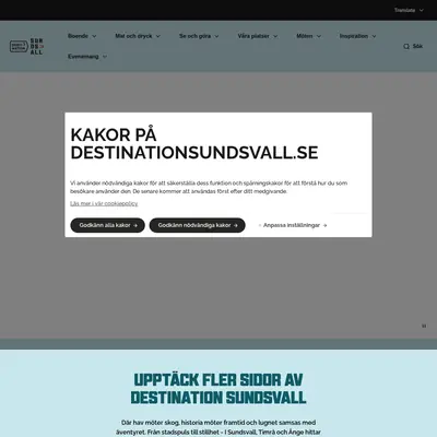 Destination Sundsvall Timrå Ånge startsida 2026