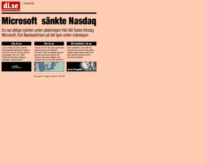Di TV startsida 1999