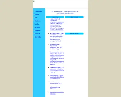 DIABETESBLADET startsida 2005