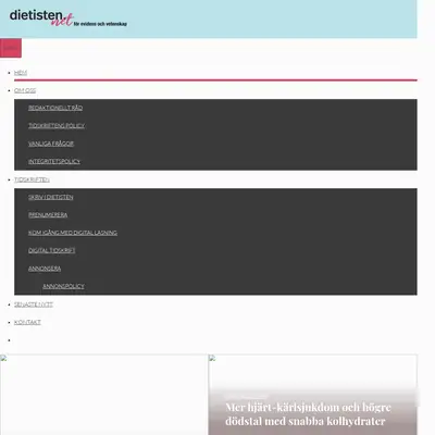 dietisten.net startsida 2021