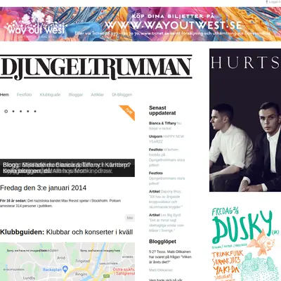 Djungeltrumman startsida 2014