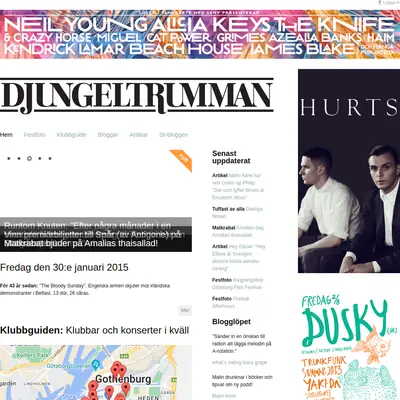 Djungeltrumman startsida 2015