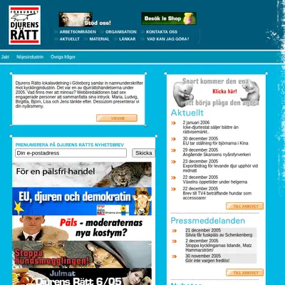 Djurens Rätt startsida 2006