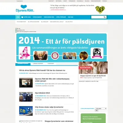 Djurens Rätt startsida 2015