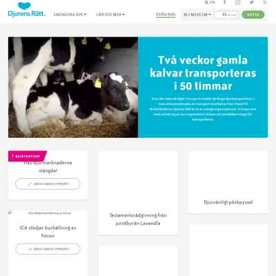 Djurens Rätt startsida 2020