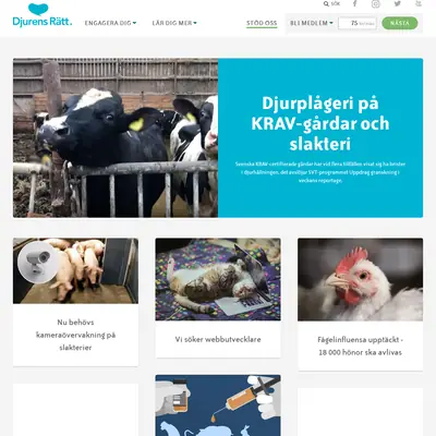 Djurens Rätt startsida 2021