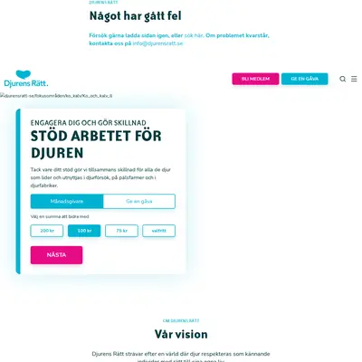 Djurens Rätt startsida 2024