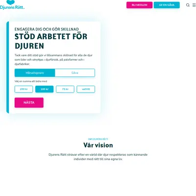 Djurens Rätt startsida 2025