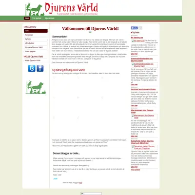 Djurens Värld startsida 2011