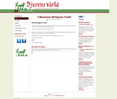 Djurens Värld startsida 2013