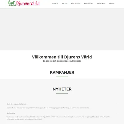 Djurens Värld startsida 2017