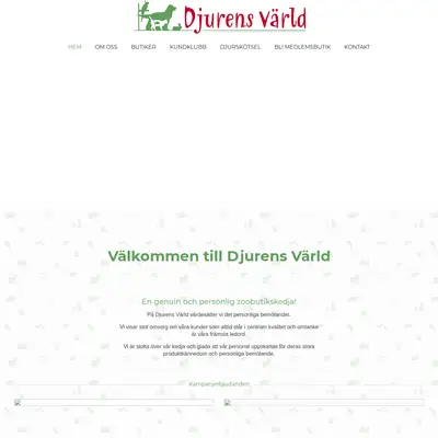 Djurens Värld startsida 2018