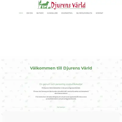 Djurens Värld startsida 2019