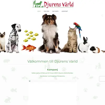 Djurens Värld startsida 2024