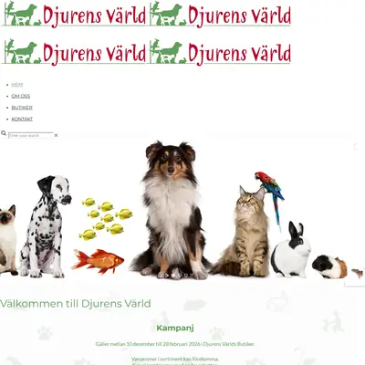 Djurens Värld startsida 2026