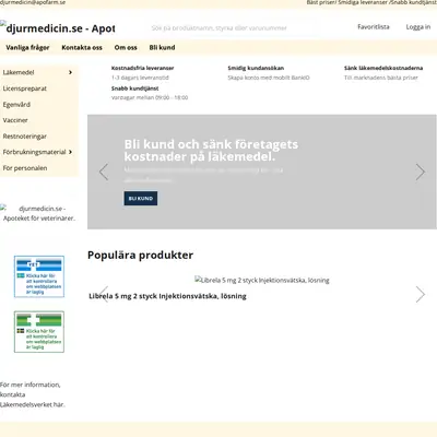 http://djurmediciner.se startsida 2026