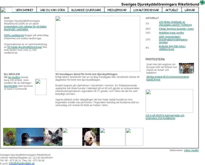 Djurskyddet startsida 2004