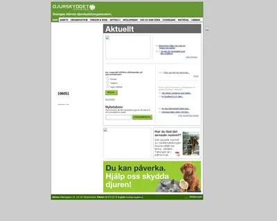 Djurskyddet startsida 2008
