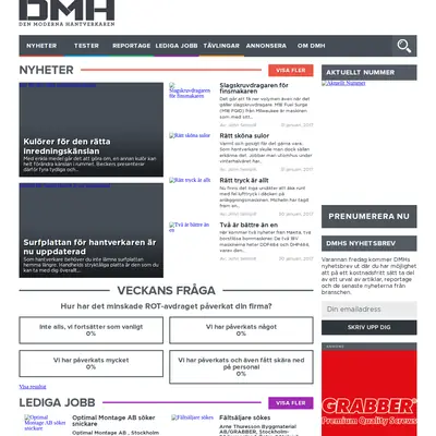 DEN MODERNA HANTVERKAREN startsida 2017