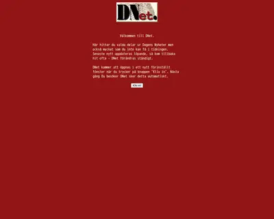 Dagens Nyheter startsida 1996