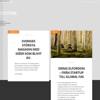 Doers Magazine startsida 2016