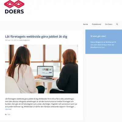 Doers Magazine startsida 2022