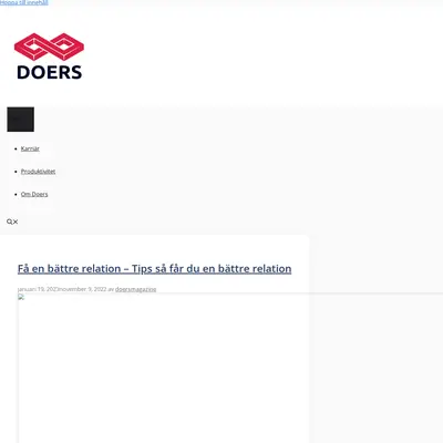 Doers Magazine startsida 2023