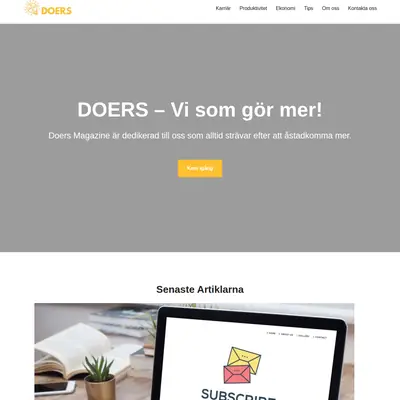 Doers Magazine startsida 2025
