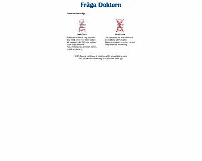 Doktorn.com startsida 1997