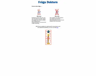 Doktorn.com startsida 1998