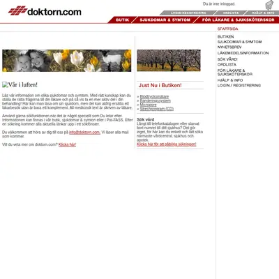 Doktorn.com startsida 2002