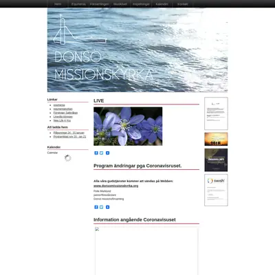 www.donsomissionskyrka.org startsida 2021