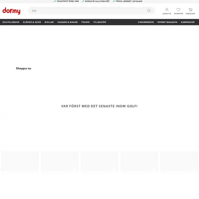 Dormy Magasin startsida 2025