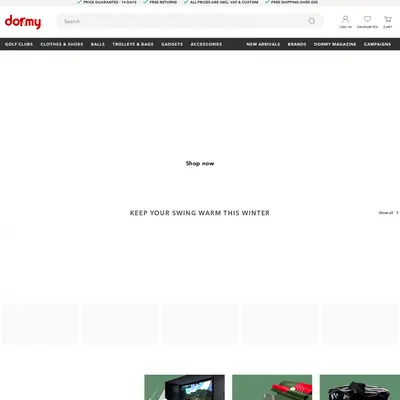 Dormy Magasin startsida 2026