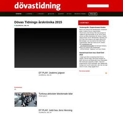 dovastidning.se startsida 2016
