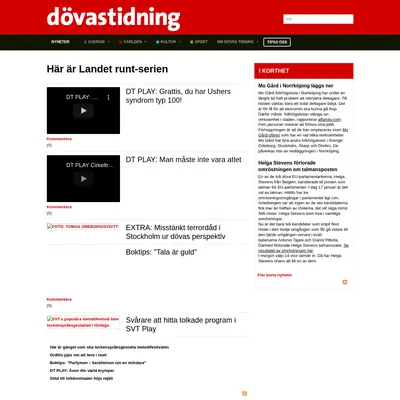 dovastidning.se startsida 2017