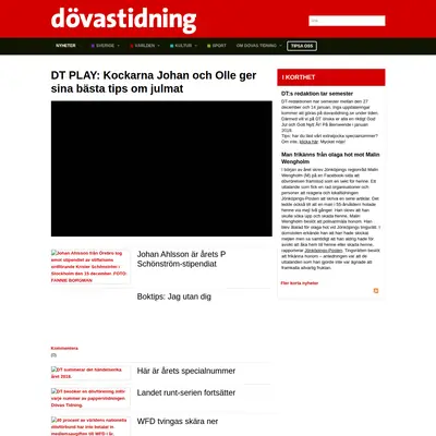 dovastidning.se startsida 2019