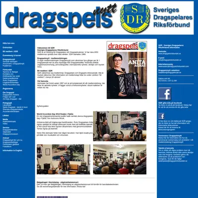DRAGSPELSNYTT startsida 2014