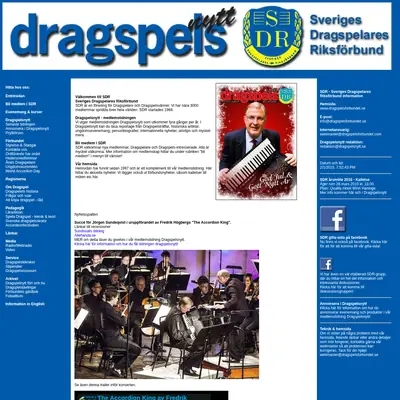 DRAGSPELSNYTT startsida 2015