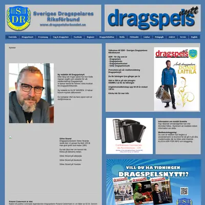 DRAGSPELSNYTT startsida 2021