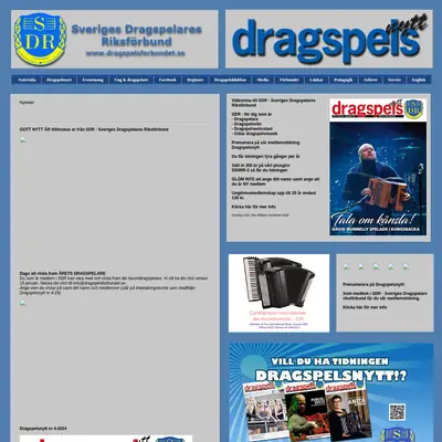 DRAGSPELSNYTT startsida 2025