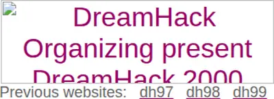 Dreamhack startsida 2000