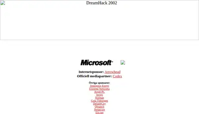 Dreamhack startsida 2003