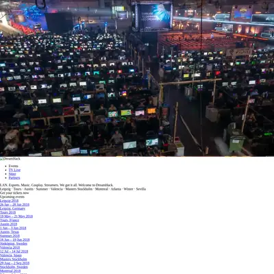 Dreamhack startsida 2018