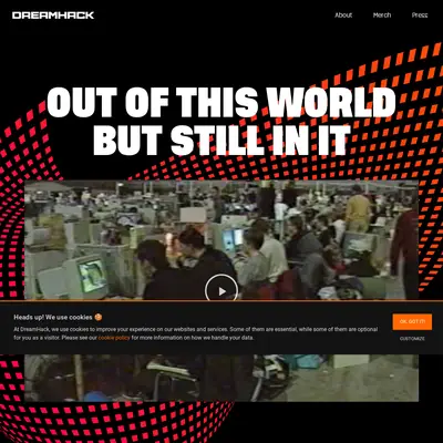 Dreamhack startsida 2021
