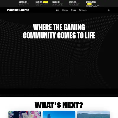 Dreamhack startsida 2024