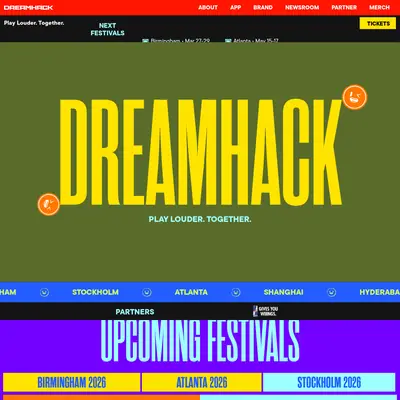 Dreamhack startsida 2026