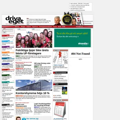 www.driva-eget.se startsida 2011